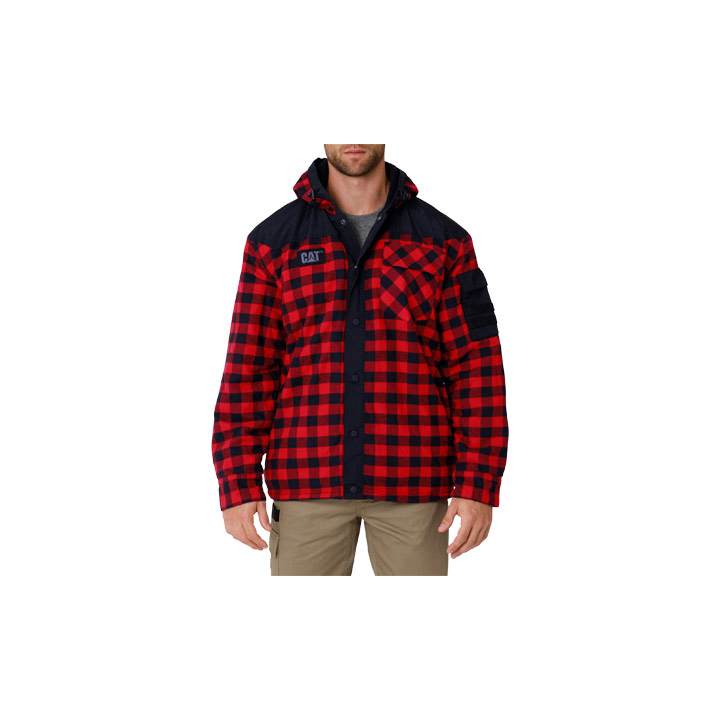 Caterpillar Sequoia - Mens Jackets - Red/Black - NZ (736HLENRQ)